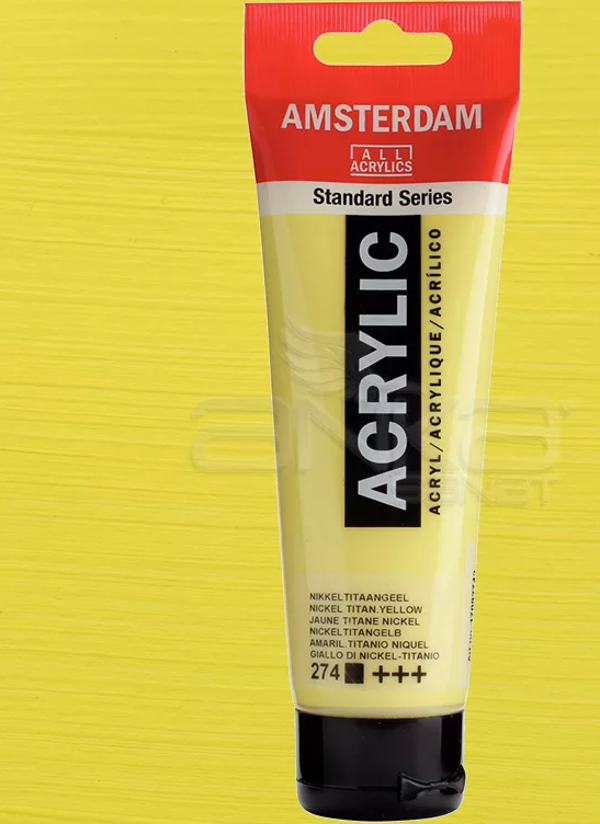 Amsterdam Akrilik Boya 120ml 274 Nickel Titanium Yellow - Image 1