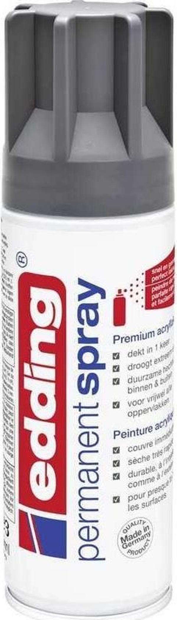 Edding 5200 Permanent Sprey Premium Akrilik Boya Antrasit Mat - Image 1