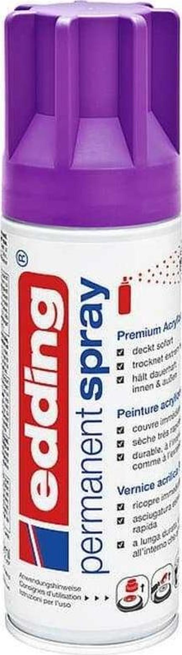 Edding 5200 Permanent Sprey Premium Akrilik Boya Böğürtlen Mat - Image 1