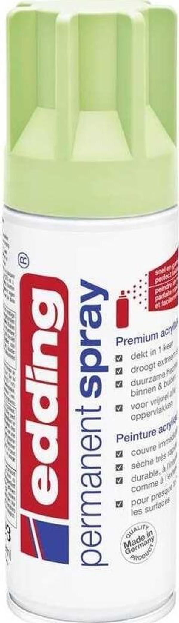 Edding 5200 Permanent Sprey Premium Akrilik Boya Pastel Yeşil Mat - Image 1