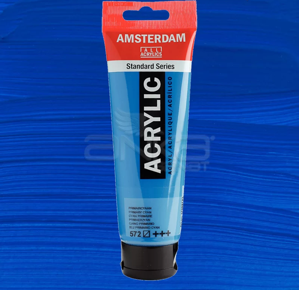 Amsterdam Akrilik Boya 120ml 572 Primary Cyan - Image 1