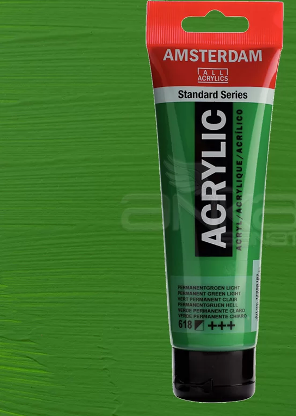 Amsterdam Akrilik Boya 120ml 618 Permanent Green Light - Image 1