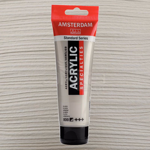 Amsterdam Akrilik Boya 120ml 800 Silver - Image 1