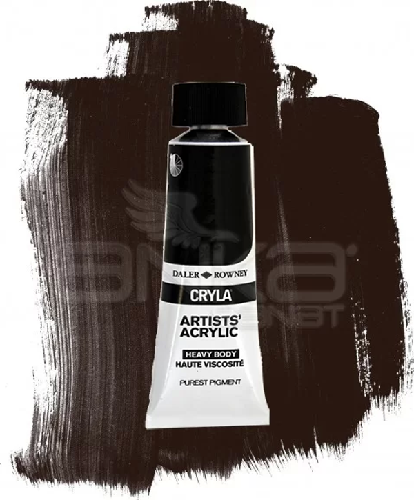 Daler Rowney Cryla Artist Akrilik Boya 75ml 035 Carbon Black Seri A - Image 1