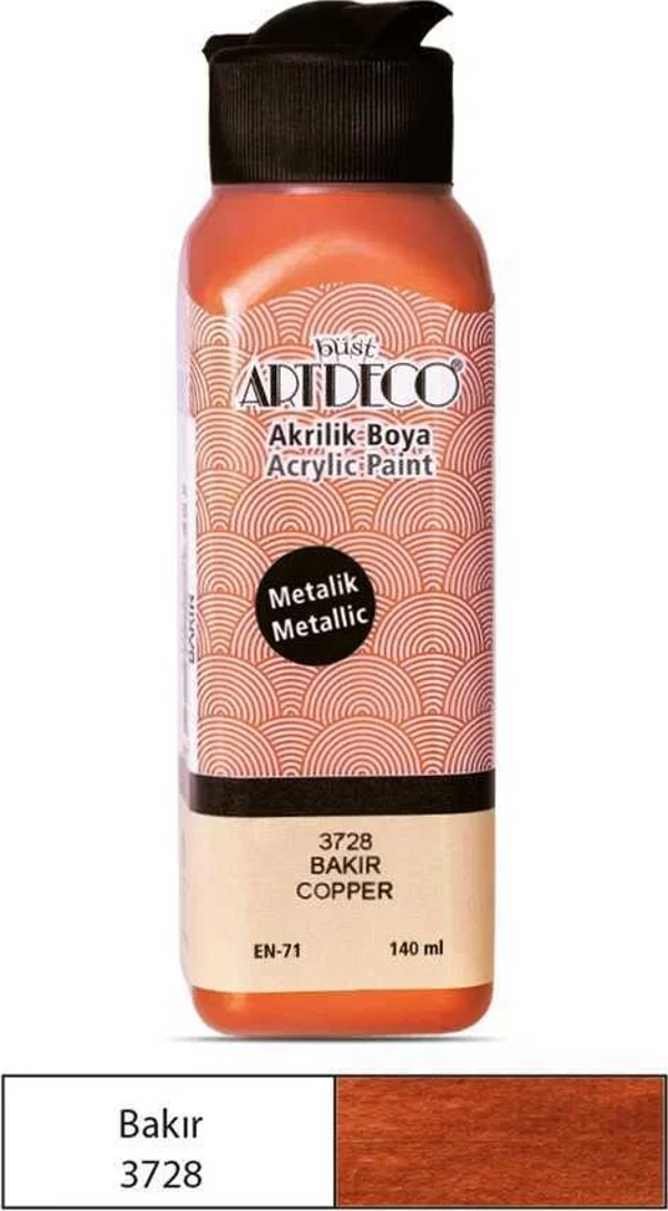 Artdeco Akrilik Boya Metalik 140 ml Bakır - Image 1