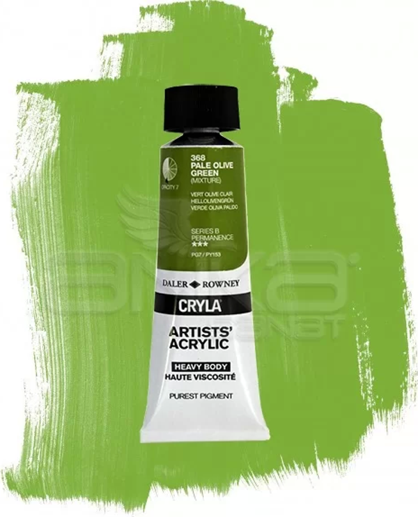 Daler Rowney Cryla Artist Akrilik Boya 75ml 368 Pale Olive Green Seri B - Image 1