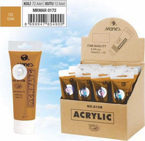 Maries Akrilik Boya 75ml Altın - Image 1