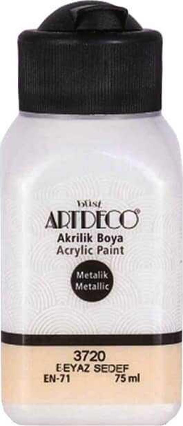 Artdeco Akrilik Boya Metalik 75 ml Beyaz Sedef - Image 1