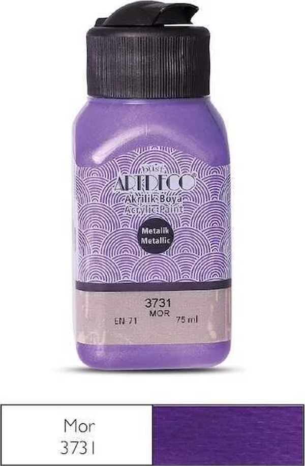 Artdeco Akrilik Boya Metalik 75 ml Mor - Image 1