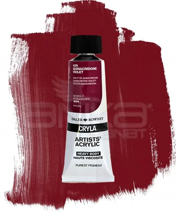 Daler Rowney Cryla Artist Akrilik Boya 75ml 429 Quinacridone Violet Seri C - Image 1