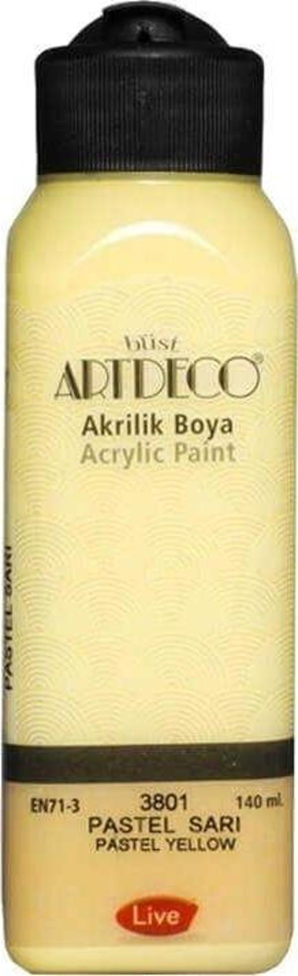 Artdeco Akrilik Boya Pastel Sarı 140 ml - Image 1