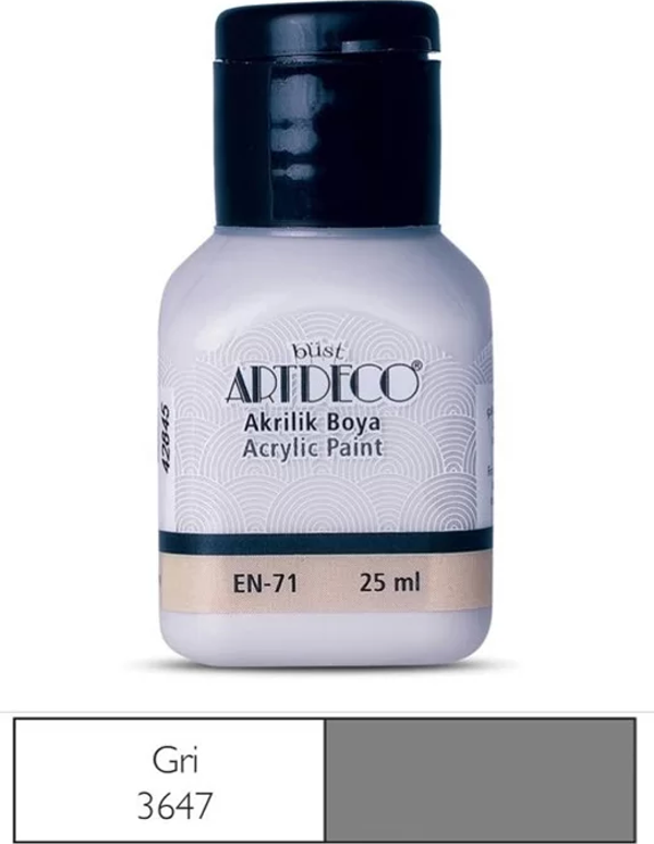 ARTDECO 70A AKRİLİK BOYA 3647 GRİ 25ml - Image 1