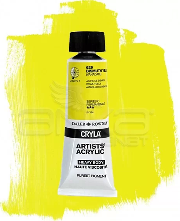 Daler Rowney Cryla Artist Akrilik Boya 75ml 629 Bismuth Yellow Seri C - Image 1