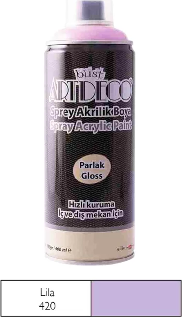 ARTDECO SPREY AKRİLİK BOYA 420 LİLA 400ml (Y-400) - Image 1