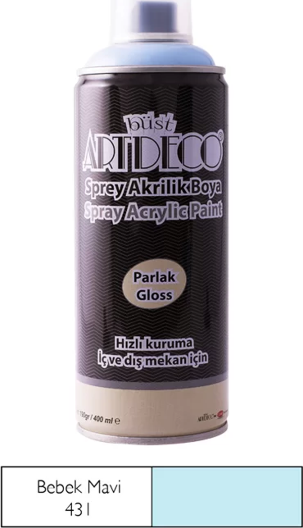 ARTDECO SPREY AKRİLİK BOYA 431 BEBEK MAVİSİ 400ml (Y-400) - Image 1