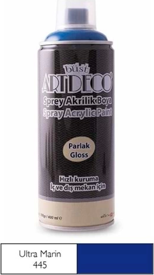 ARTDECO SPREY AKRİLİK BOYA 445 ULTRAMARİNE 400ml (Y-400) - Image 1