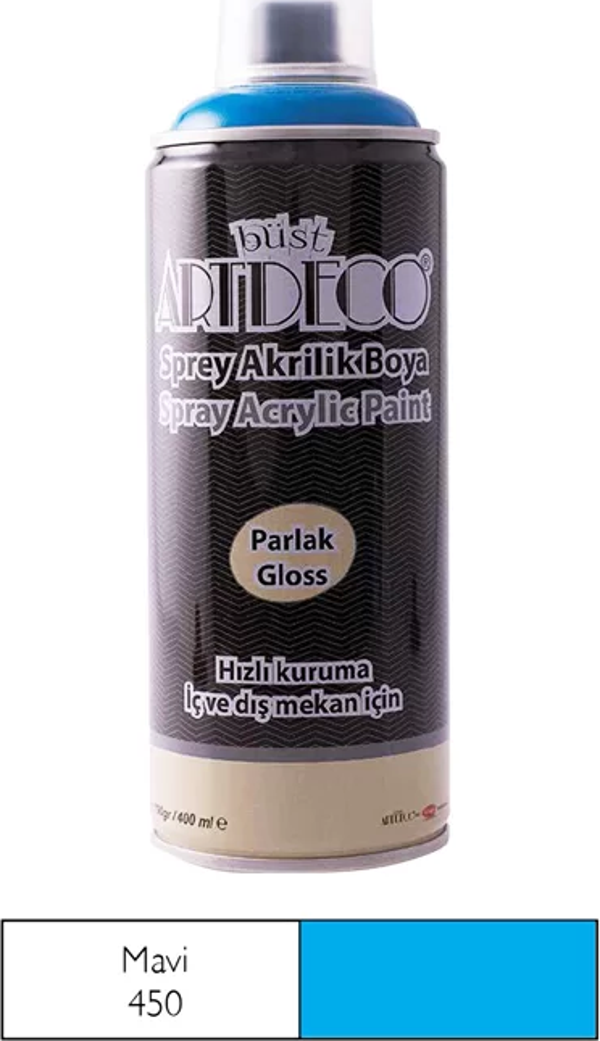 ARTDECO SPREY AKRİLİK BOYA 450 MAVİ 400ml (Y-400) - Image 1