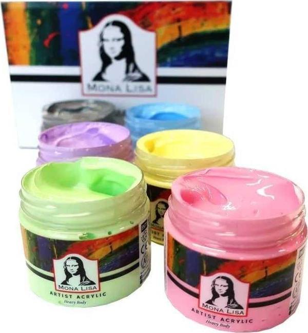 Südor Monalisa Akrilik Boya Pastel Renk 6x125 ml - Image 1