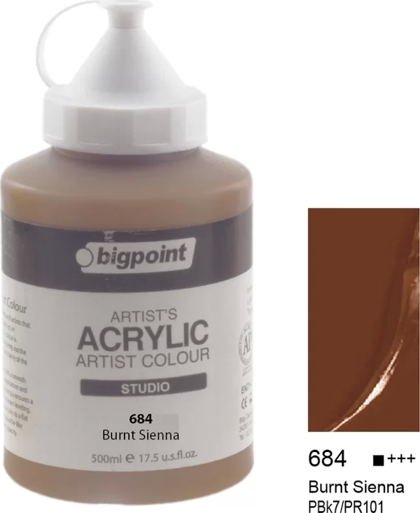 Bigpoint Akrilik Boya 500 ml Burnt Sienna 684 - Image 1