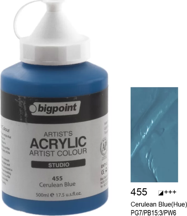 Bigpoint Akrilik Boya 500 ml Crulean Blue 455 - Image 1