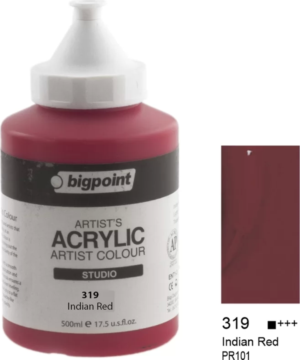 Bigpoint Akrilik Boya 500 ml Indian Red 319 - Image 1