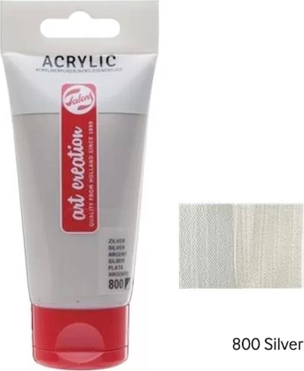 TALENS AKRİLİK BOYA 800 SİLVER 75ml (RT3511800M) - Image 1