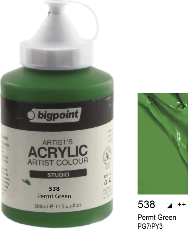 Bigpoint Akrilik Boya 500 ml Perm Green 538 - Image 1