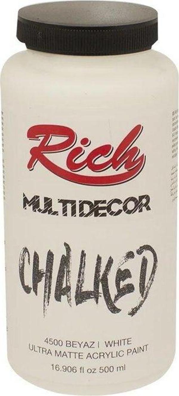 Rich Multi Decor Chalked Akrilik Boya 500ml 4500 Beyaz - Image 1