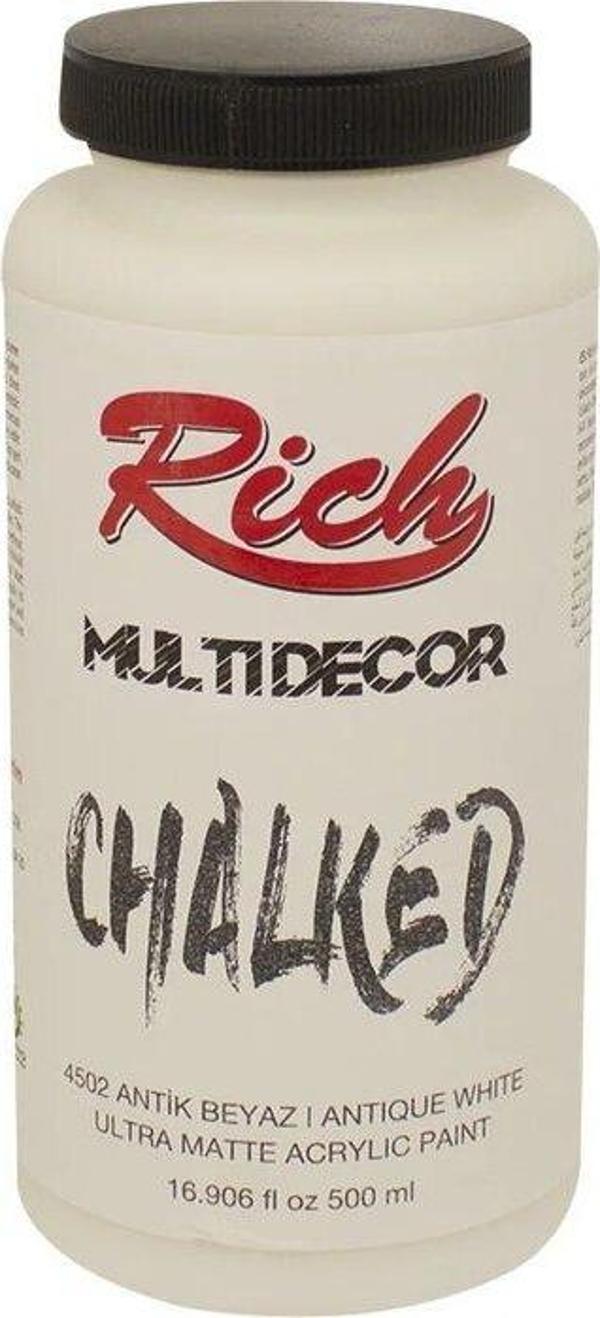 Rich Multi Decor Chalked Akrilik Boya 500ml 4502 Antik Beyaz - Image 1