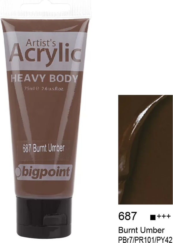 Bigpoint Akrilik Boya 75 ml Burnt Umber 687 - Image 1