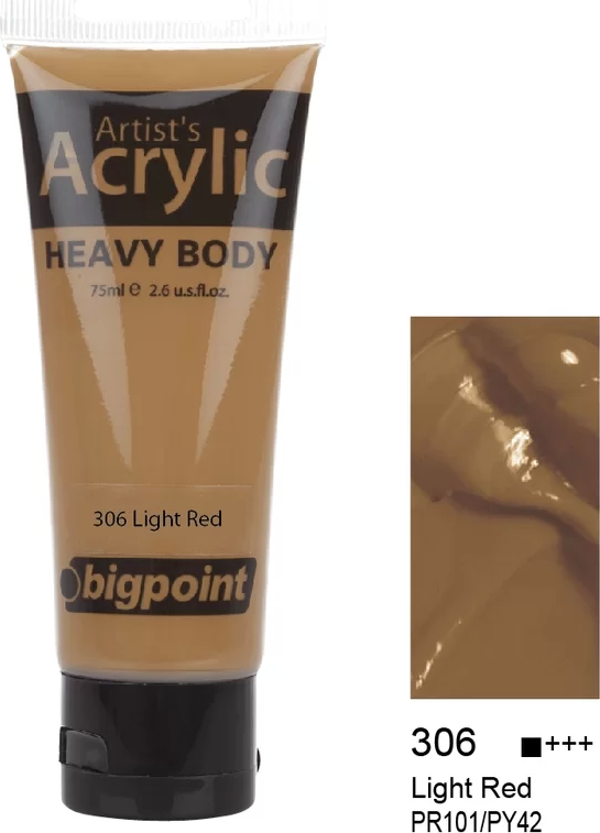 Bigpoint Akrilik Boya 75 ml Light Red 306 - Image 1