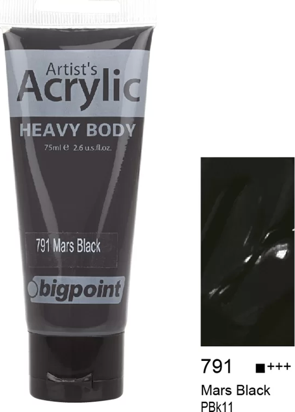 Bigpoint Akrilik Boya 75 ml Mars Black 791 - Image 1