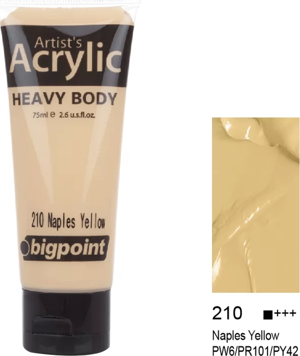 Bigpoint Akrilik Boya 75 ml Naples Yellow 210 - Image 1