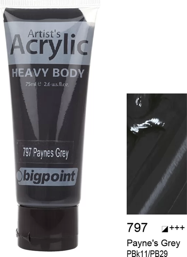 Bigpoint Akrilik Boya 75 ml Payne's Grey 797 - Image 1