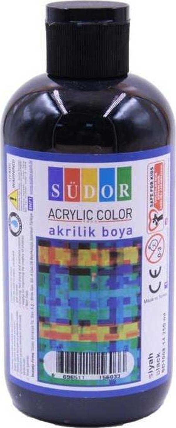 Südor Akrilik Boya 250 ml Siyah - Image 1