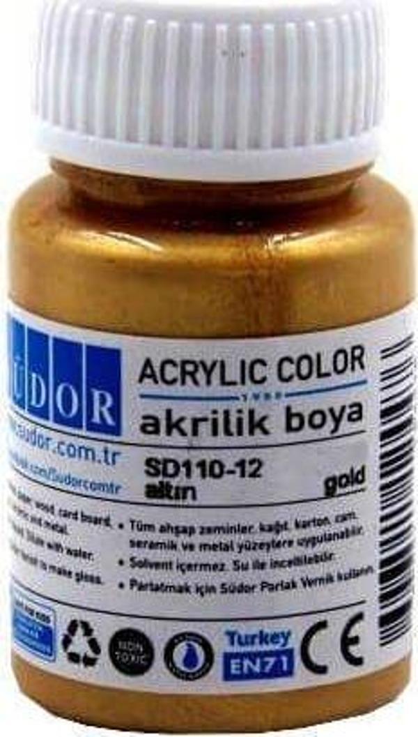 Südor Akrilik Boya 40 ml Metalik Altın - Image 1