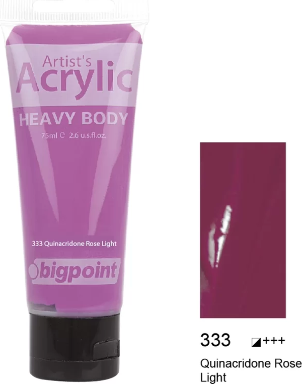 Bigpoint Akrilik Boya 75 ml Quinacridone Rose Light 333 - Image 1
