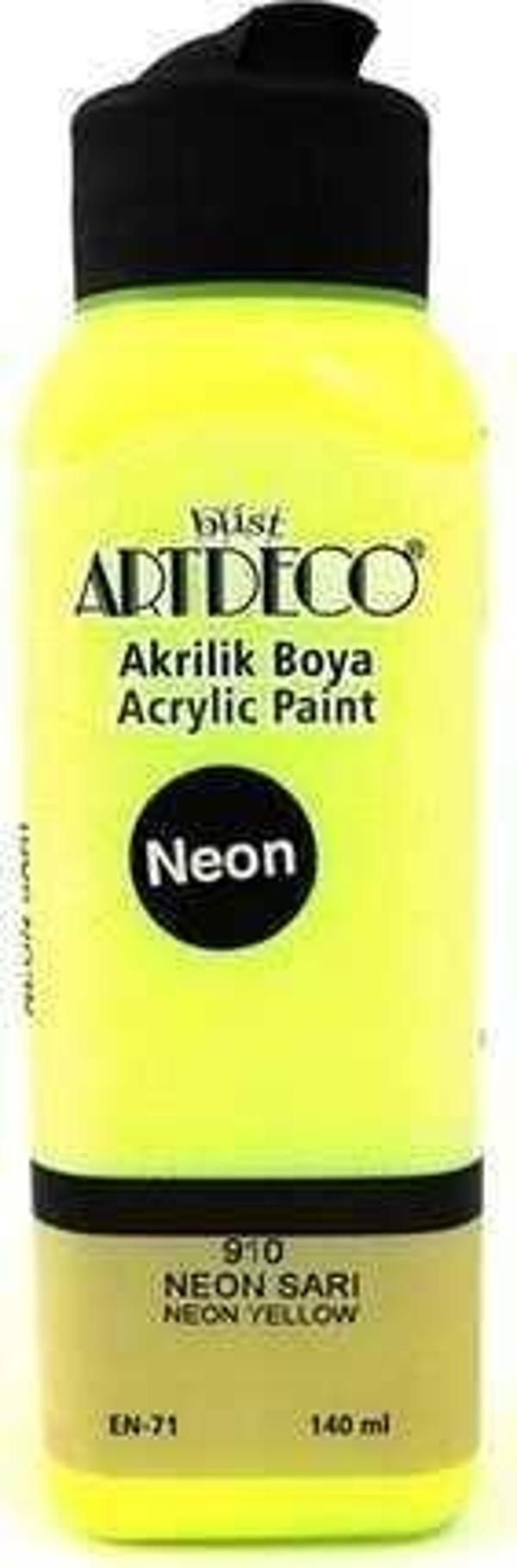 Artdeco Akrilik Boya 140 ml Neon Sarı - Image 1