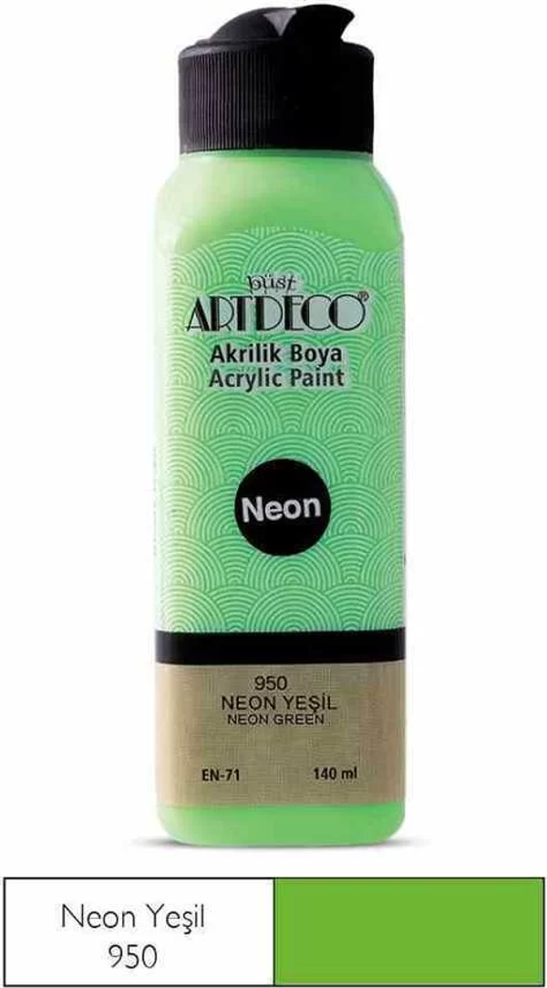 Artdeco Akrilik Boya 140 ml Neon Yeşil - Image 1