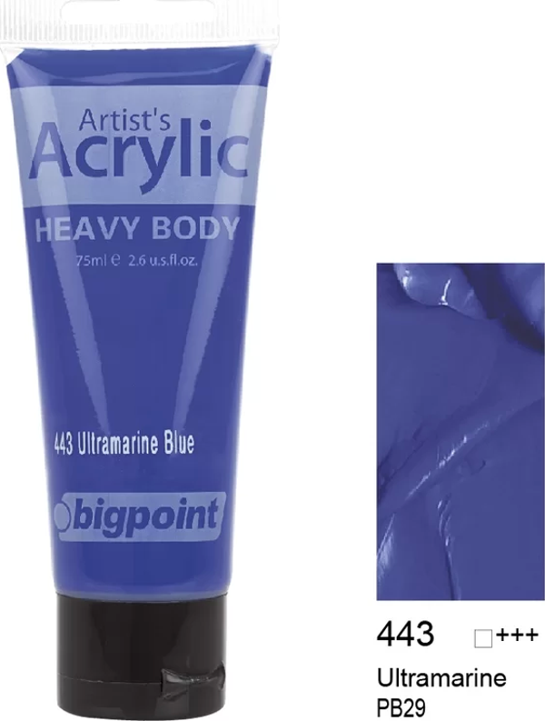 Bigpoint Akrilik Boya 75 ml Ultramarine Blue 443 - Image 1