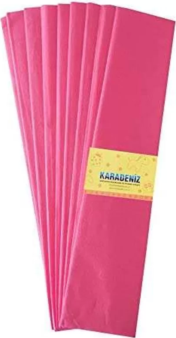 Lino Lüx Krapon Kağıdı 10lu 50cmx2m Pembe - Image 1