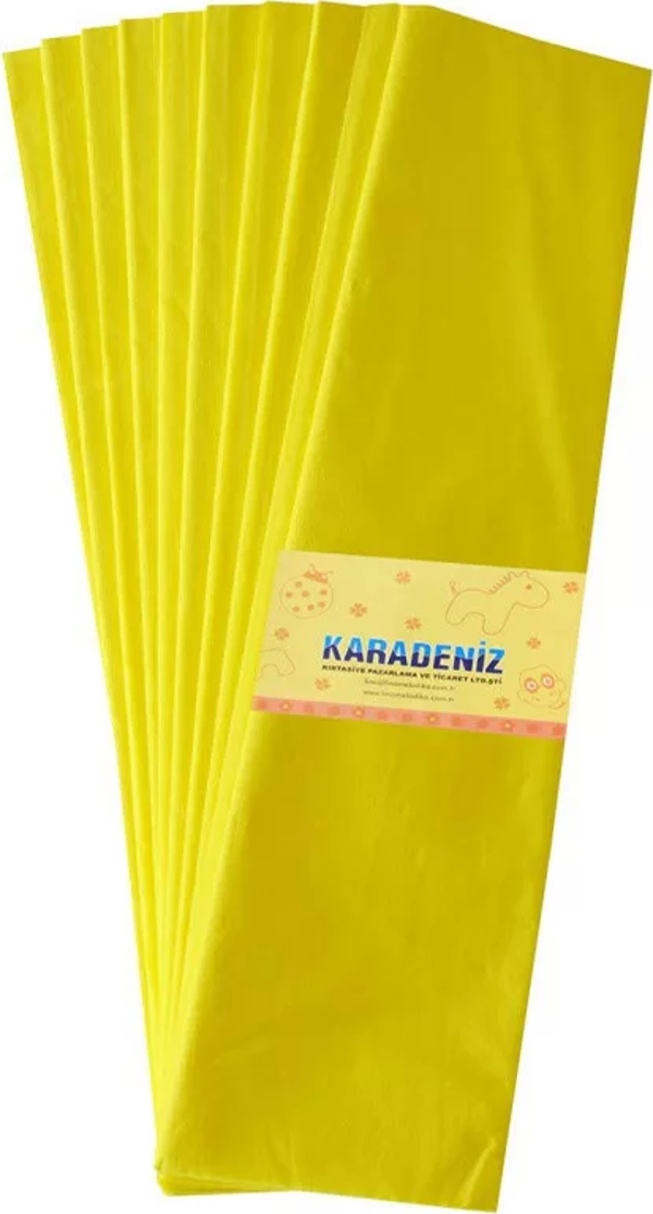Lino Lüx Krapon Kağıdı 10lu 50cmx2m Sarı - Image 1