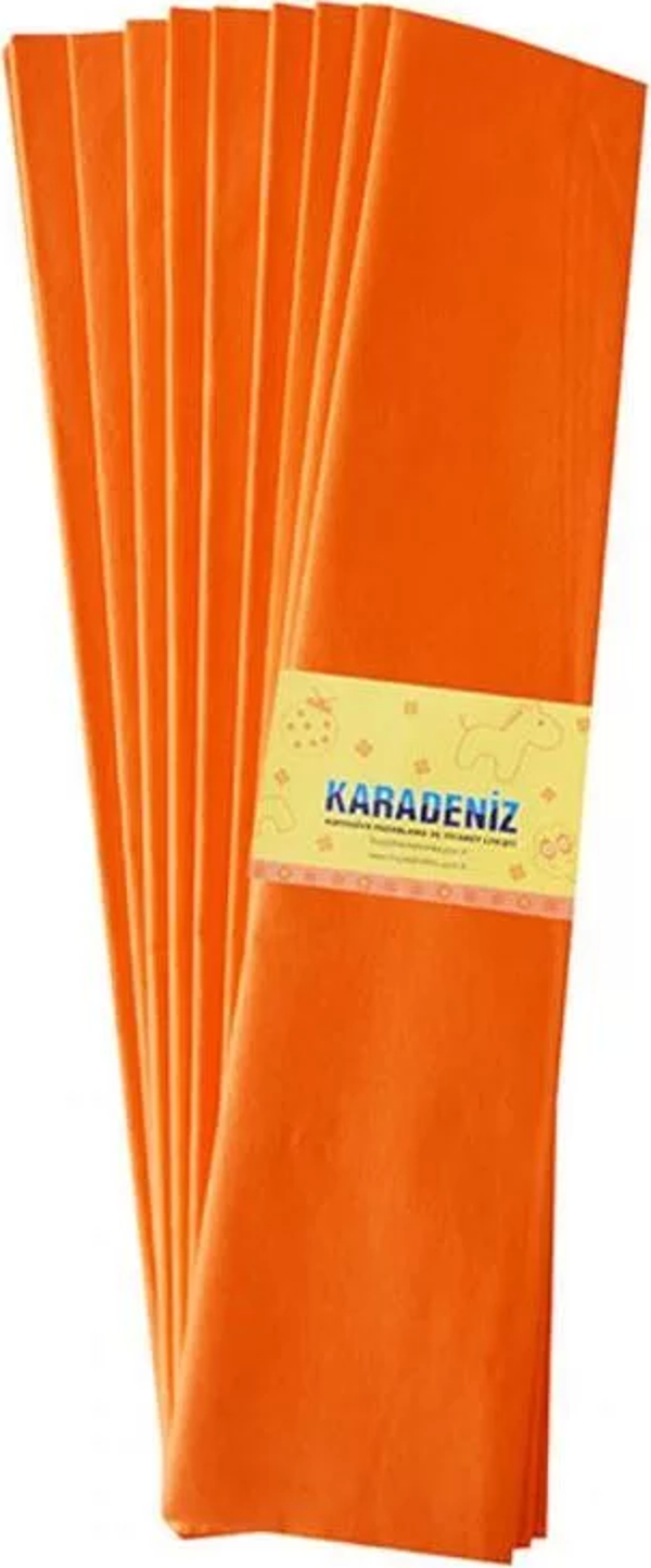 Lino Lüx Krapon Kağıdı 10lu 50cmx2m Turuncu - Image 1