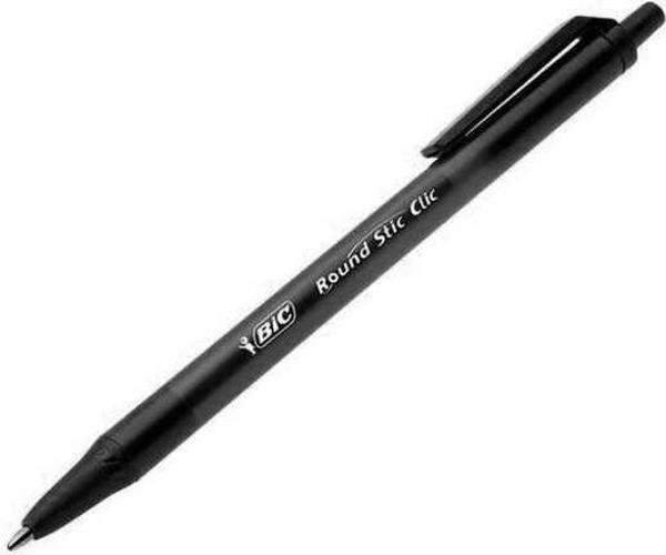 Bic Round Stic Basmalı Tükenmez Kalem Siyah - Image 1