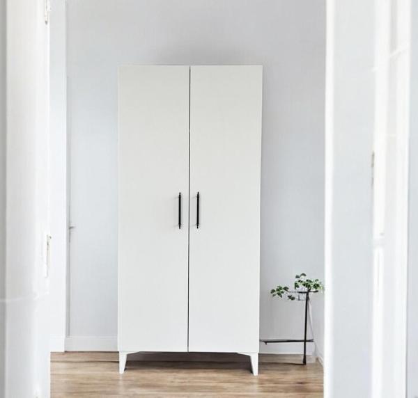 Wooddnat İki Kapaklı Gardrop, Mutfak Kiler Dolabı, Banyo Dolabı, Çok Amaçlı Dolap 80X50X178 - Image 1