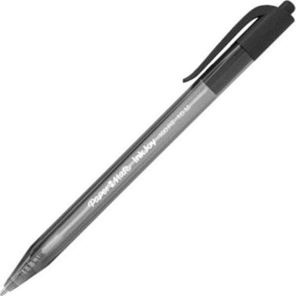 PAPER MATE INKJOY 100 RT BASMALI TÜKENMEZ KALEM SİYAH - Image 1