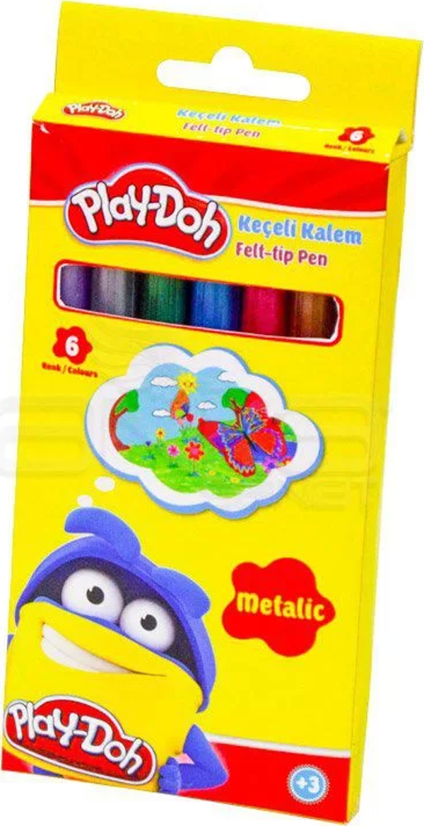 Play-Doh Metalik Keçeli Kalem 5mm 6 Renk KE016 - Image 1