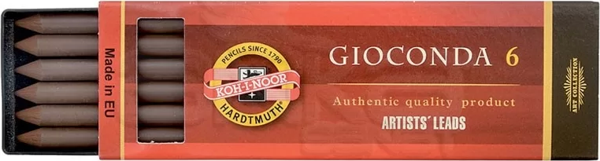 Koh-i-Noor Gioconda Grafit Uç 5.6 x 120mm 6lı 4377 Light Brown Sepia - Image 1