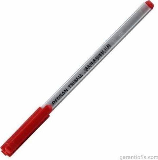 Pensan 1003 Triball Üçgen Gövdeli Kırmızı Tükenmez Kalem (12 li Paket) - Image 1