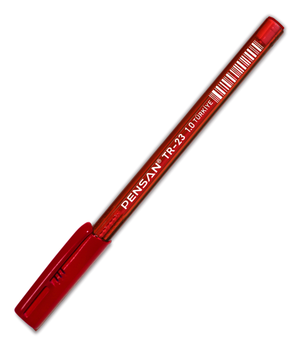 PENSAN 2023 TR-23 ÜÇGEN TÜKENMEZ KALEM 1.0 KIRMIZI - Image 1